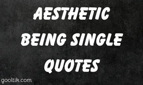 Aesthetic Being Single Quotes