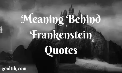 Meaning Behind Frankenstein Quotes