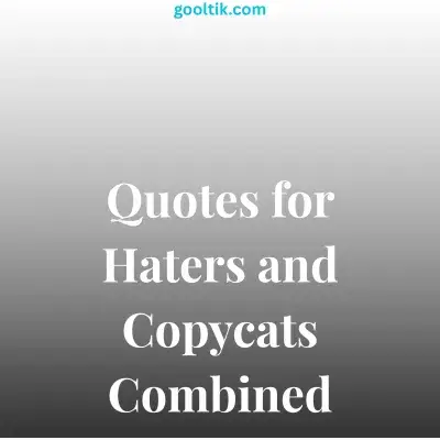 Quotes for Haters and Copycats Combined