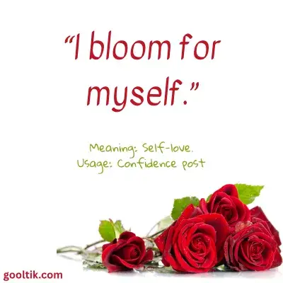 Self-Love Rose Captions