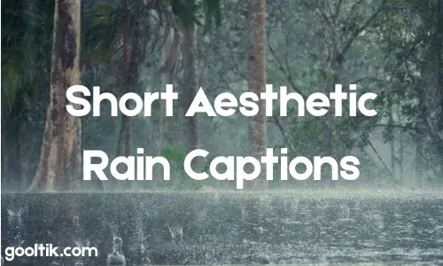 Short Aesthetic Rain Captions