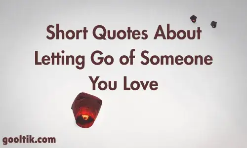 Short Quotes About Letting Go of Someone You Love