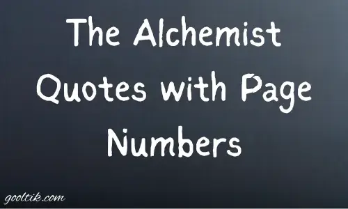 The Alchemist Quotes with Page Numbers