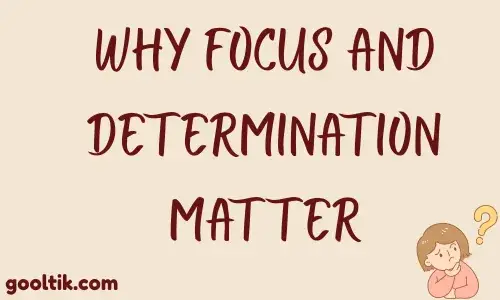 Why Focus and Determination Matter