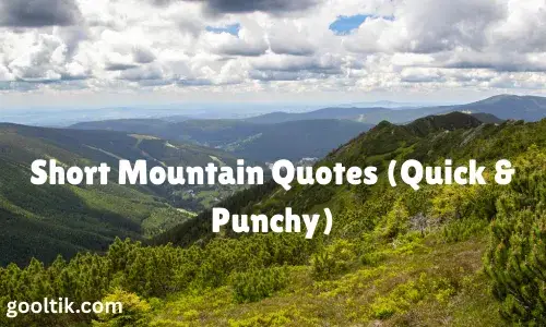 Short Mountain Quotes (Quick & Punchy)