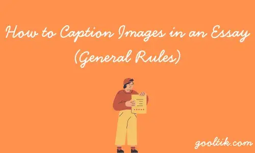 How to Caption Images in an Essay (General Rules)