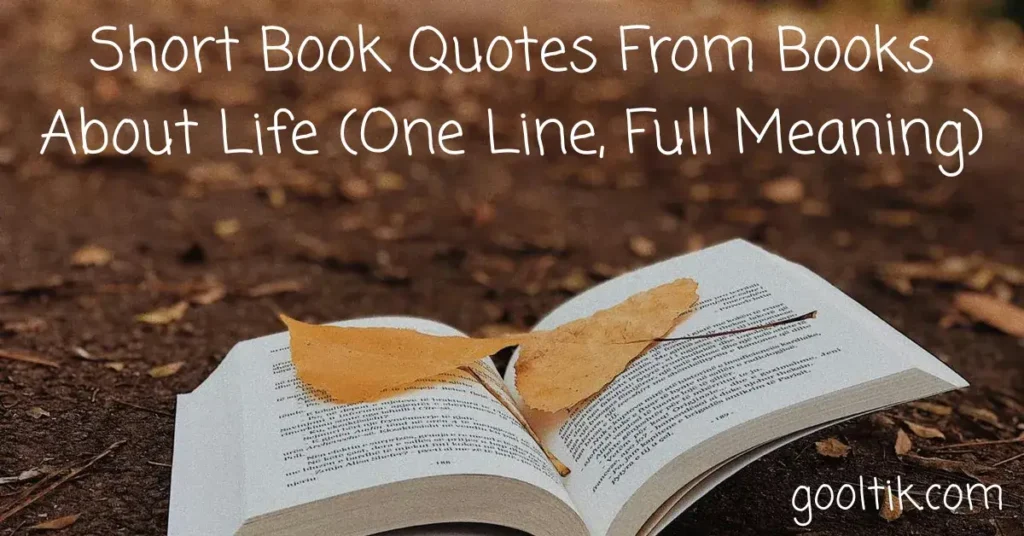 Short Book Quotes From Books About Life (One Line, Full Meaning)