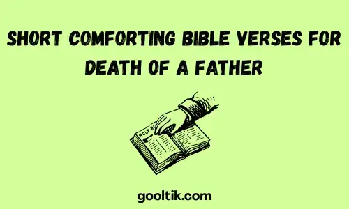 Short Comforting Bible Verses for Death of a Father
